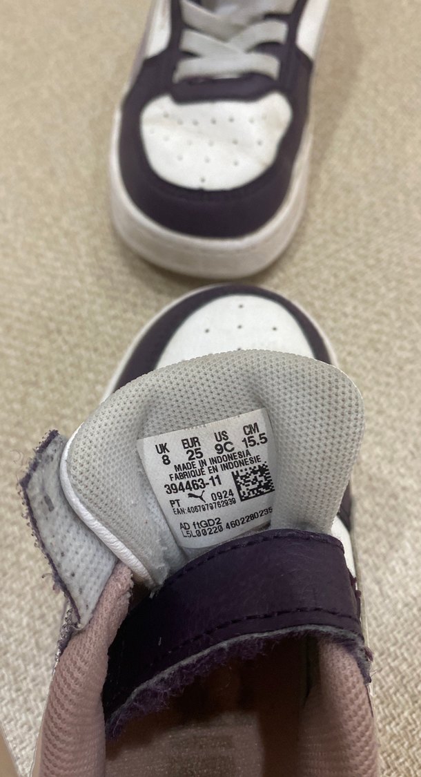 Unisex Çocuk Mor Gri Bağcıklı Cırtlı Spor Ayakkabı - Görsel 5