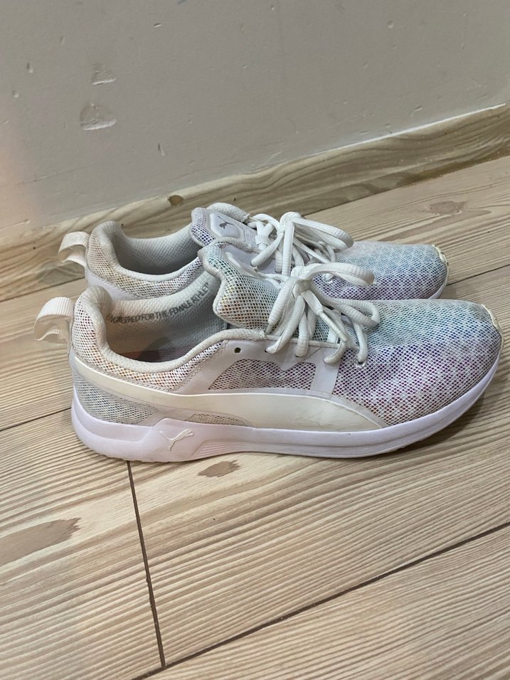 Puma Beyaz Pastel Bağcıklı Kadın Spor Ayakkabı - Görsel 3