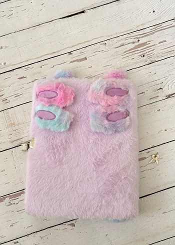 Pastel Mor Peluş kilitli ajanda - Görsel 2