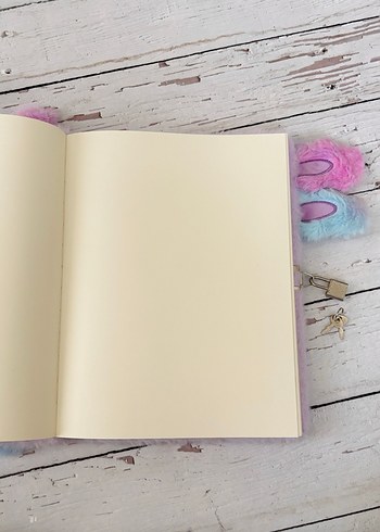 Pastel Mor Peluş kilitli ajanda - Görsel 3