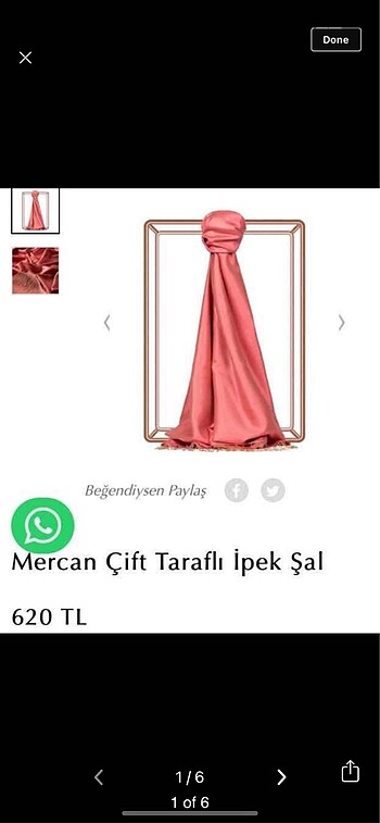 İpekevi somon ipek şal