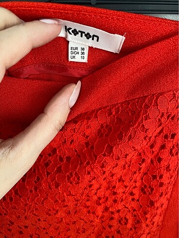 m Beden kırmızı Renk KOTON ETEK