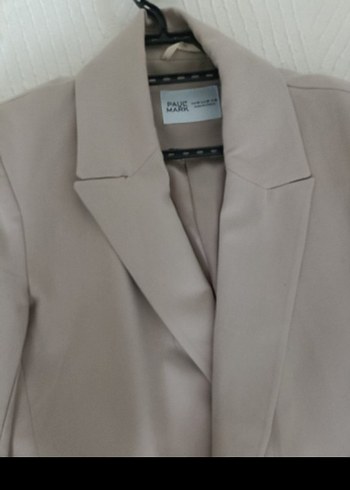 Düğmeli Bej Kadın Blazer Ceket - Görsel 3