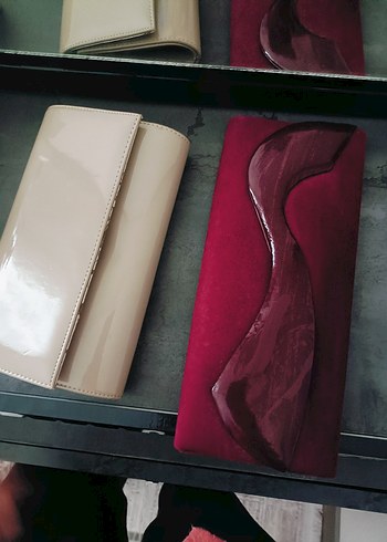 Bordo Parlak Kadın Portföy Çanta - Görsel 2