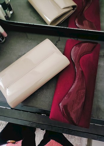 Bordo Parlak Kadın Portföy Çanta - Görsel 3