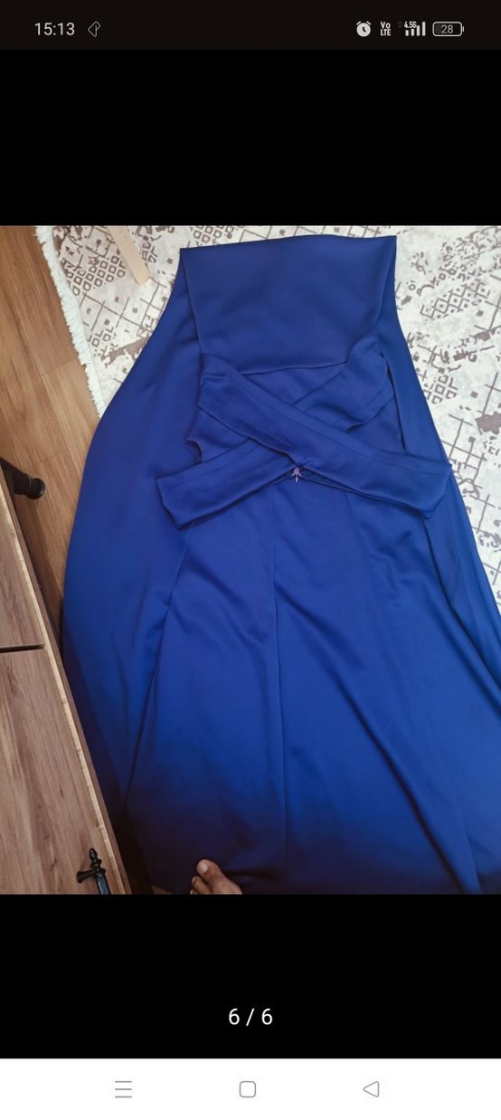 Mor Drapeli Uzun Abiye Elbise - Görsel 3