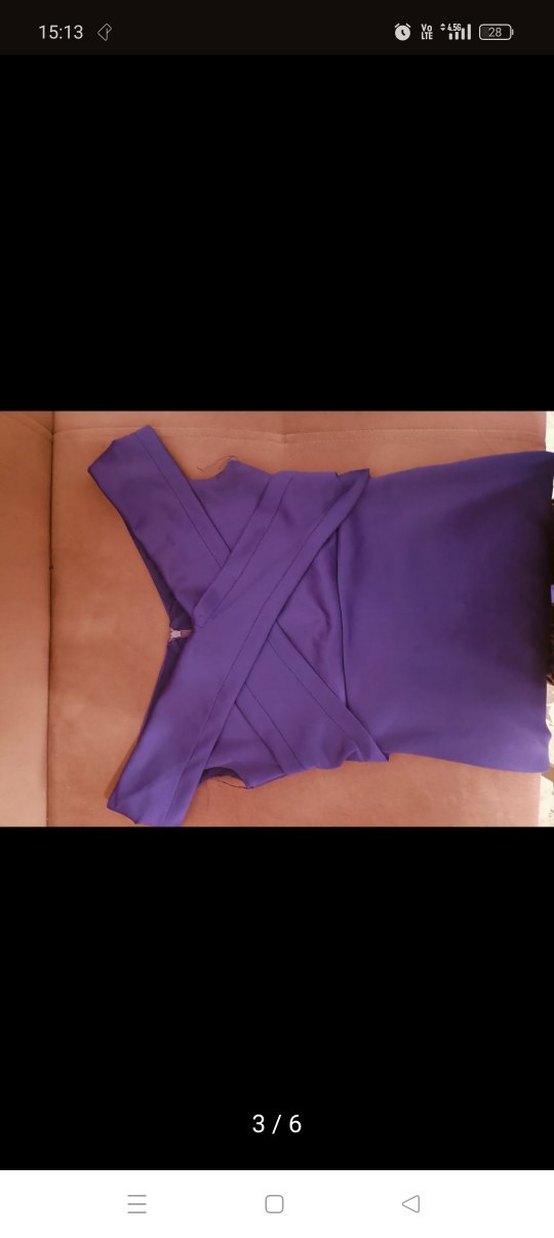 Mor Drapeli Uzun Abiye Elbise - Görsel 2