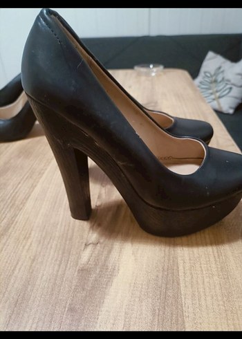 Klasik Siyah Tokalı Stiletto - Görsel 5