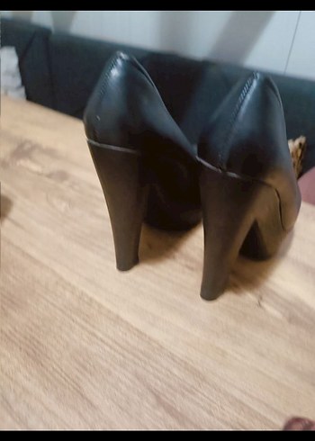 37 Beden siyah Renk Klasik Siyah Tokalı Stiletto