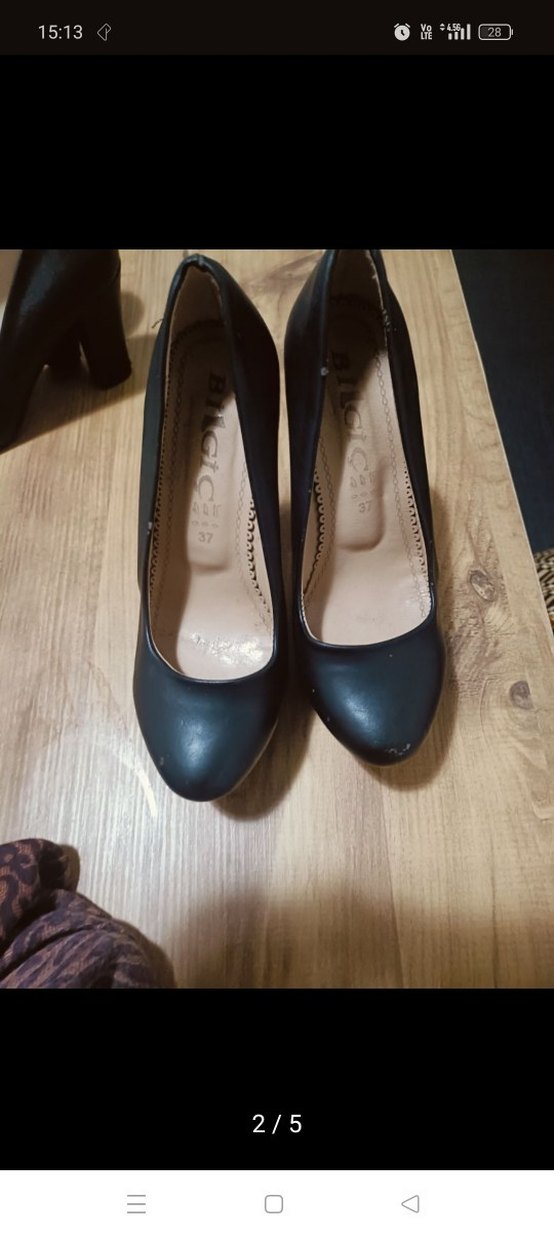 Klasik Siyah Tokalı Stiletto - Görsel 2