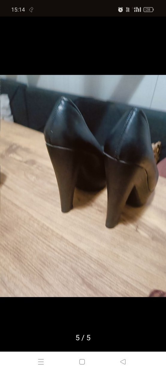 Klasik Siyah Tokalı Stiletto - Görsel 4