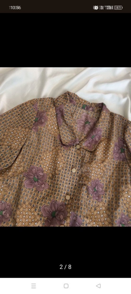 Camel Renkli Etnik Desenli Ofis Gömleği - Görsel 3