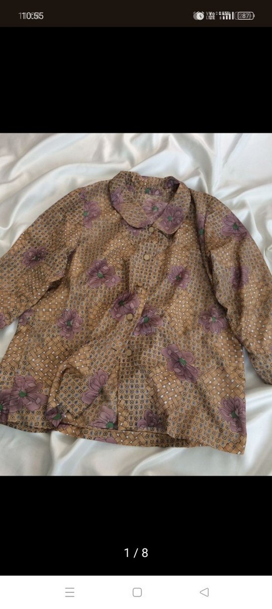 Camel Renkli Etnik Desenli Ofis Gömleği - Görsel 2