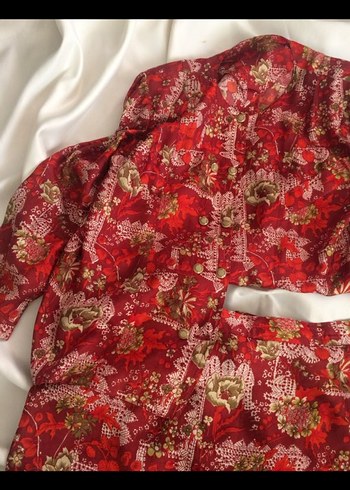 Koyu Kırmızı Bohem Kadın elbise - Görsel 5