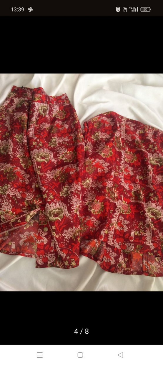 Koyu Kırmızı Bohem Kadın elbise - Görsel 2