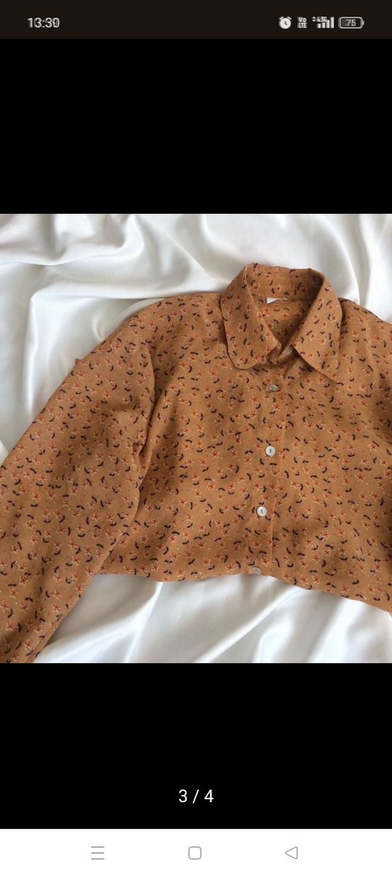 Bohem Uzun Kollu Keten Baskılı Gömlek - Görsel 2