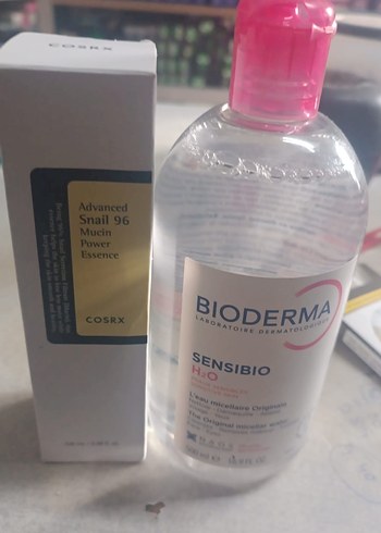 Bioderma Sensibio H2O Micellar Su ve COSRX Snail 96 Essence