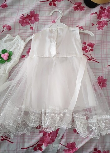 24-36 Ay Beden beyaz Renk Kız çocuk elbisesi