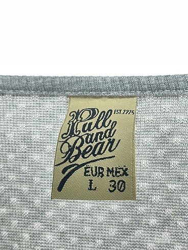 l Beden gri Renk Pull and Bear Triko Elbise %70 İndirimli.