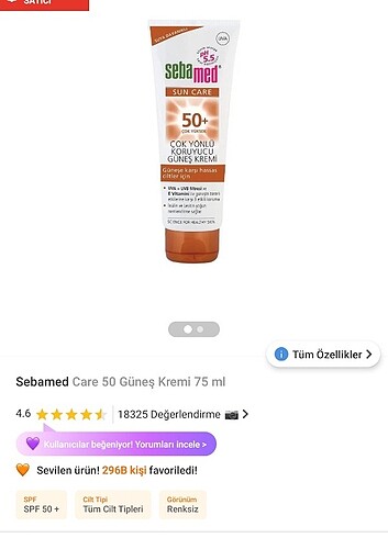 Sebamed Seba med güneş kremi 