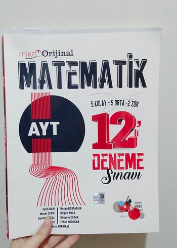 MikroOrijinal AYT Matematik 12'li Deneme Kitabı