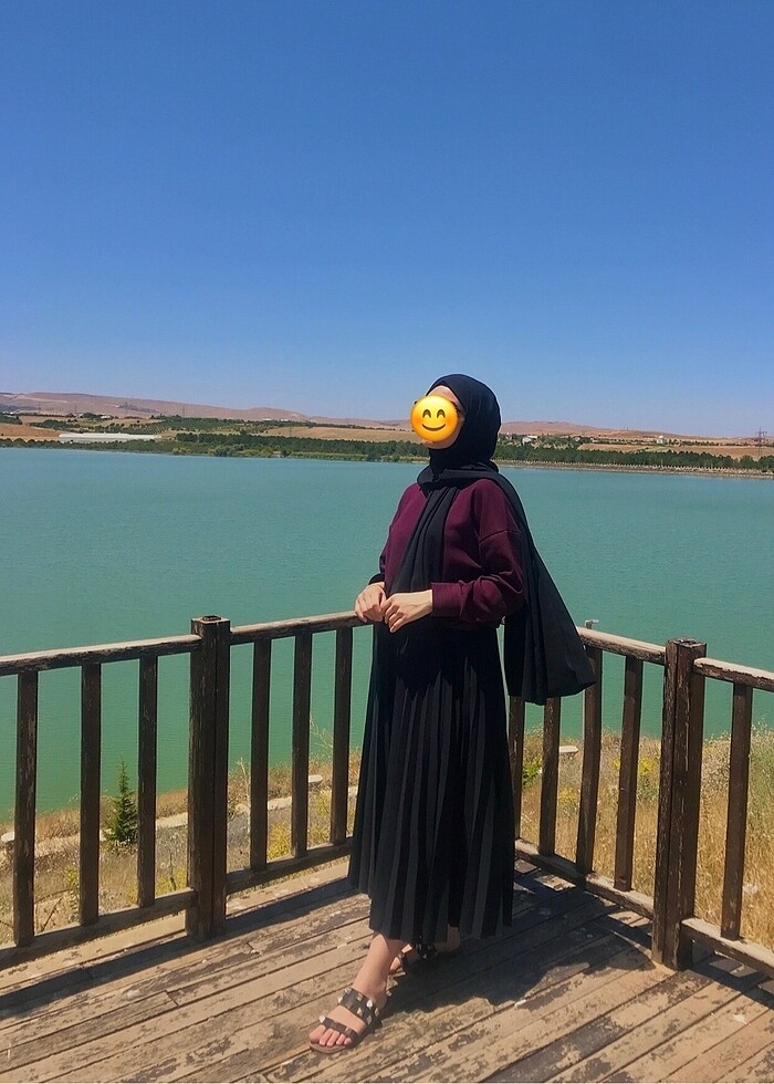 LC WAIKIKI CLASSIC  s-m beden siyah piliseli etek - Görsel 2