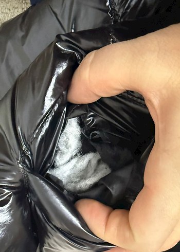 Siyah Kapüşonlu Kadın Kışlık Mont - Görsel 6