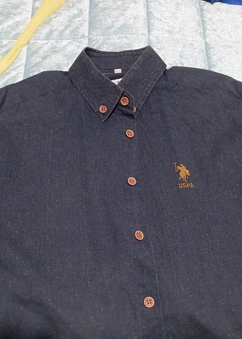 Erkek Gri Denim Uzun Kollu Gömlek - Görsel 4