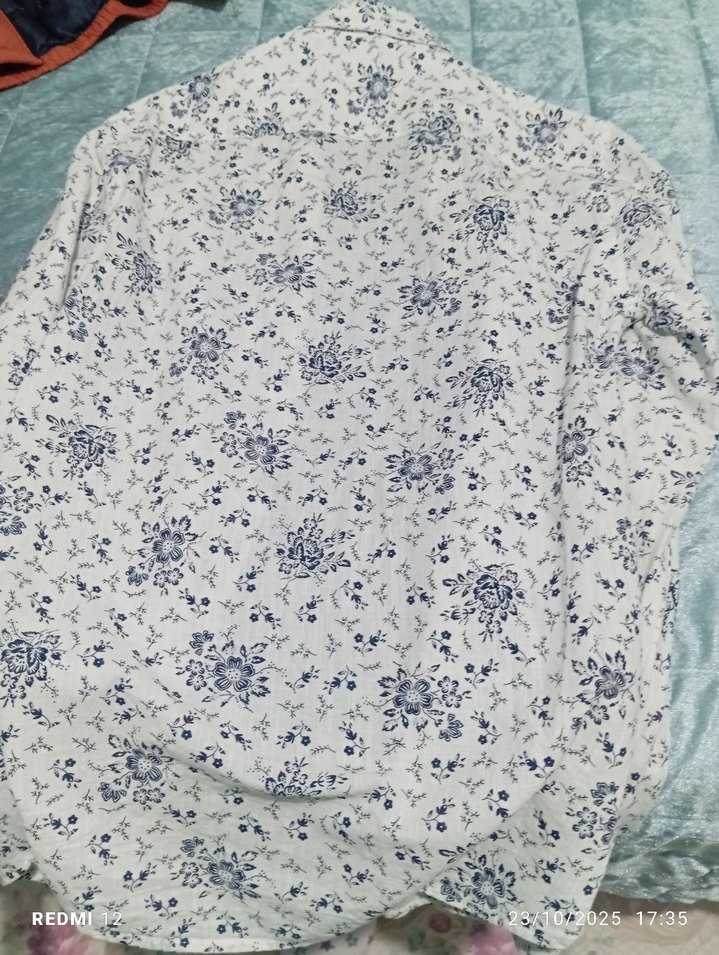 Gri Desenli Keten Erkek Gömlek - Görsel 3