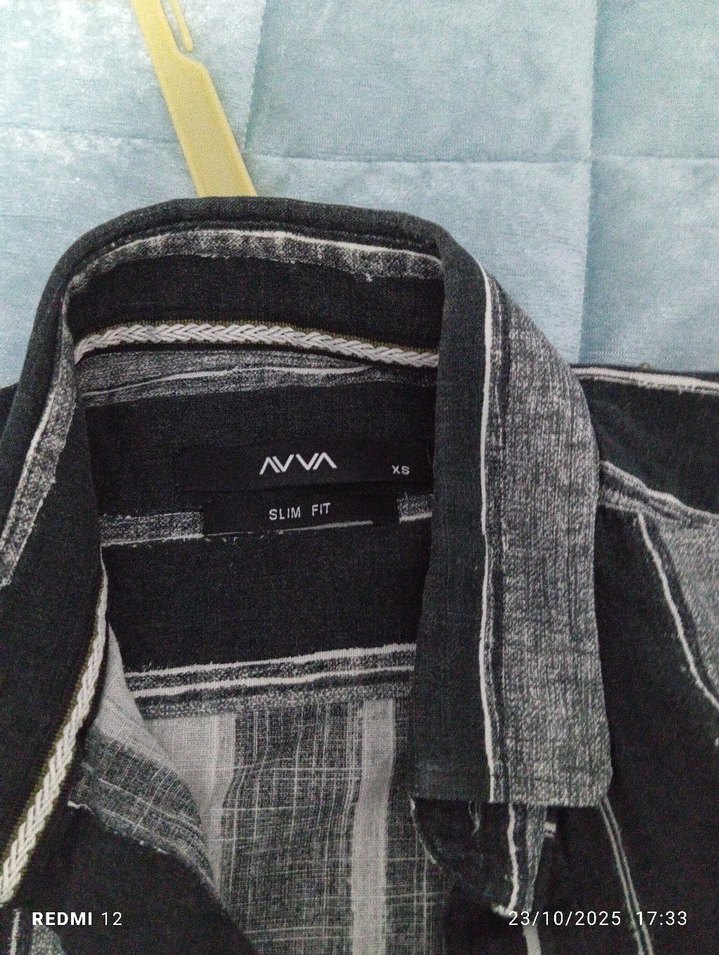 Düğmeli uzun Kollu Gri Erkek Keten Gömlek - Görsel 2