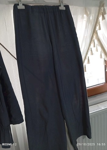 Gri Keten Kadın Takım Elbise - Görsel 3