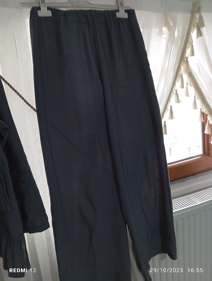 Gri Keten Kadın Takım Elbise - Görsel 3