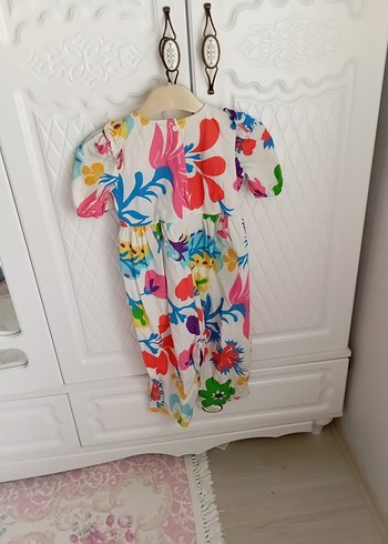 Renkli Desenli Fermuarlı Bebek Kız Tulumu - Görsel 4