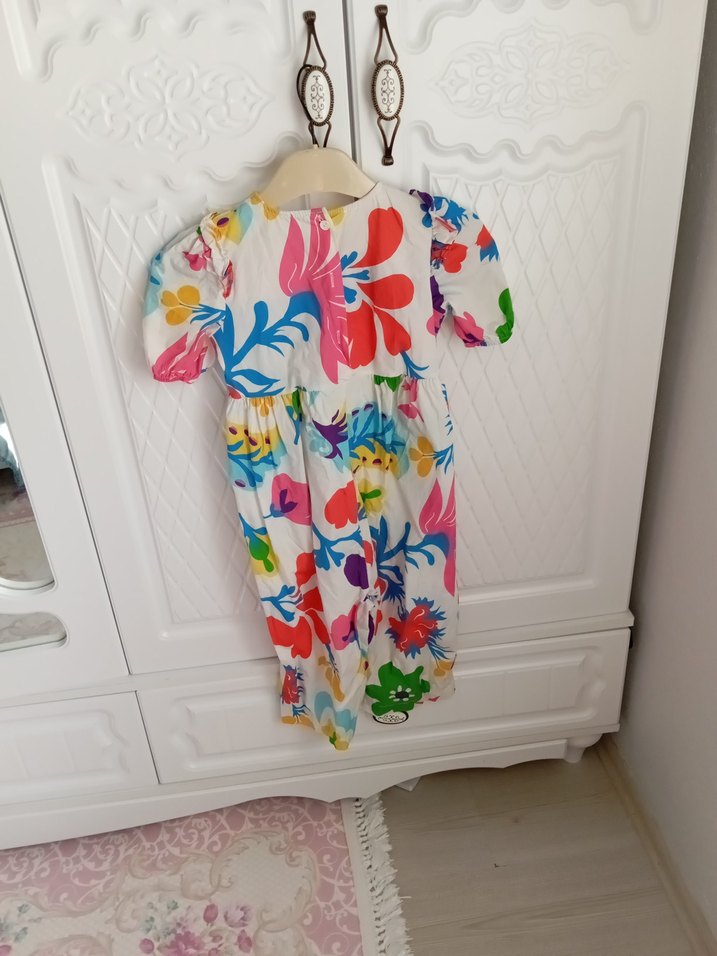 Renkli Desenli Fermuarlı Bebek Kız Tulumu - Görsel 4