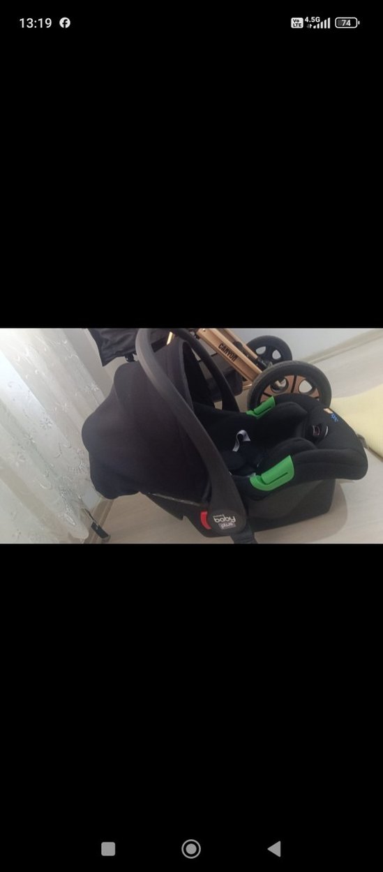 Siyah Taşınabilir Bebek puset - Görsel 2