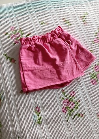 Kız Çocuk Pembe Pilili Bol Kesim Şort etek 3,4 yaş - Görsel 5