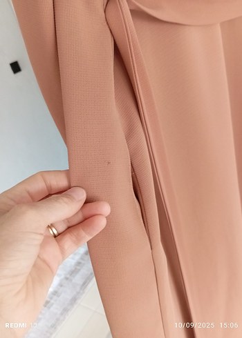 taba Uzun Keten Kadın Trençkot - Görsel 6