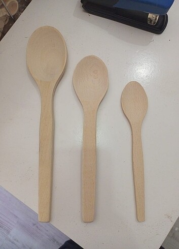 Ahşap tahta kaşık 3'lü set