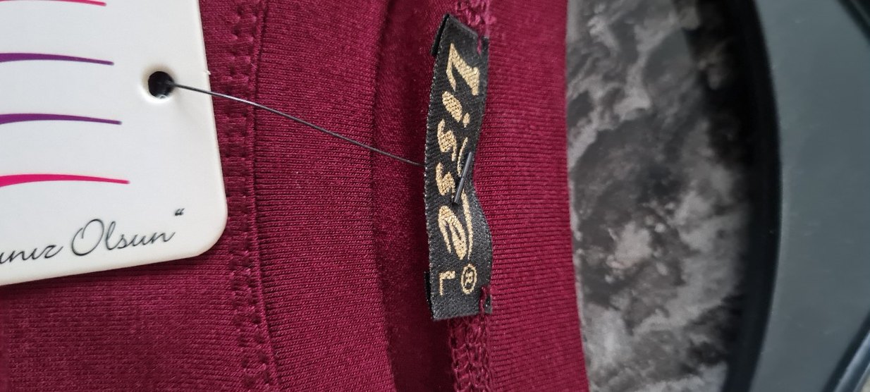 Bordo Pul İşlemeli Uzun Kollu Triko Bluz - Görsel 2