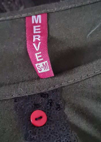 Kadın Haki Nakışlı Uzun Kollu Bluz - Görsel 2