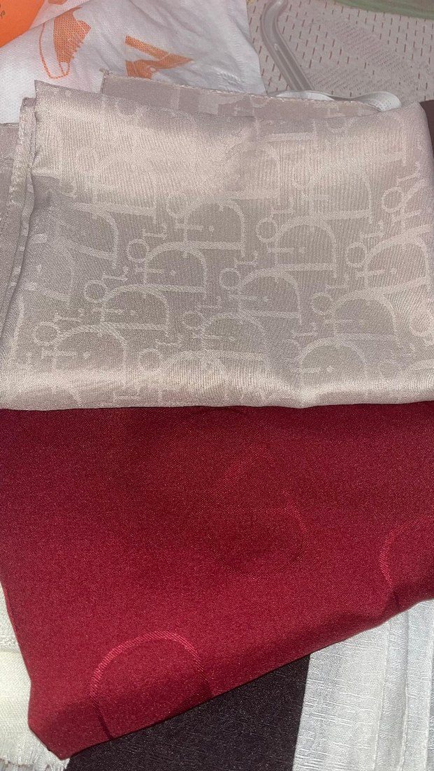 Bordo Parlak İpek Kadın Şal 2li - Görsel 2