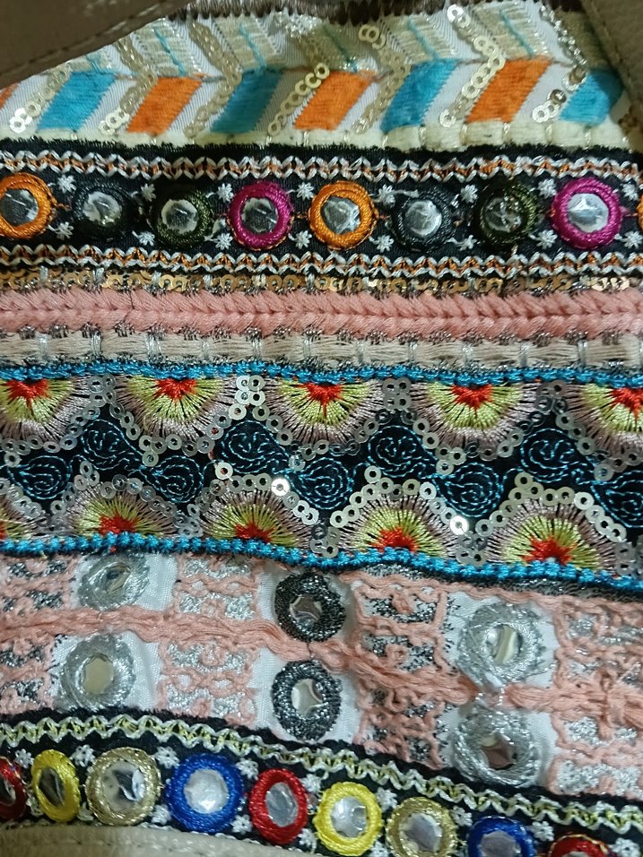 Bohem Çok Renkli İşlemeli Kadın Çanta - Görsel 4