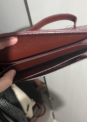 Kahverengi Deri Yılan Desenli Kadın Çanta - Görsel 2