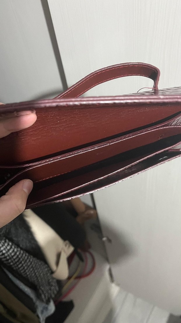 Kahverengi Deri Yılan Desenli Kadın Çanta - Görsel 2