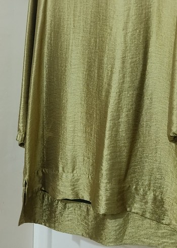 Drapeli Kadın Haki Midi Tunik - Görsel 4