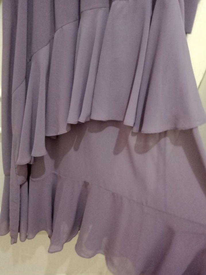 Kadın Mor Piliseli Uzun Elbise - Görsel 5