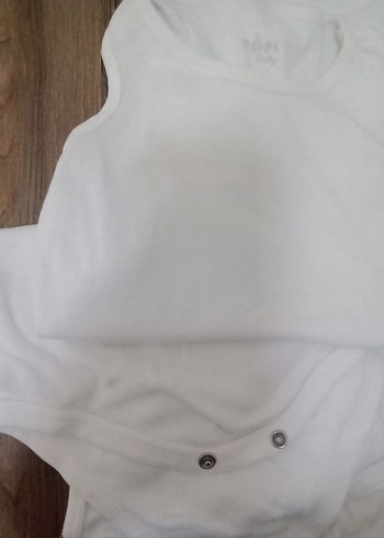 Bebek için beyaz penye atlet - Görsel 2