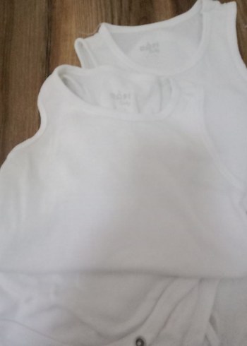 Bebek için beyaz penye atlet - Görsel 3