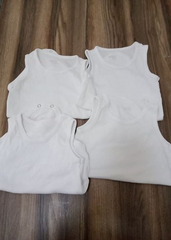 Bebek için beyaz penye atlet - Görsel 4