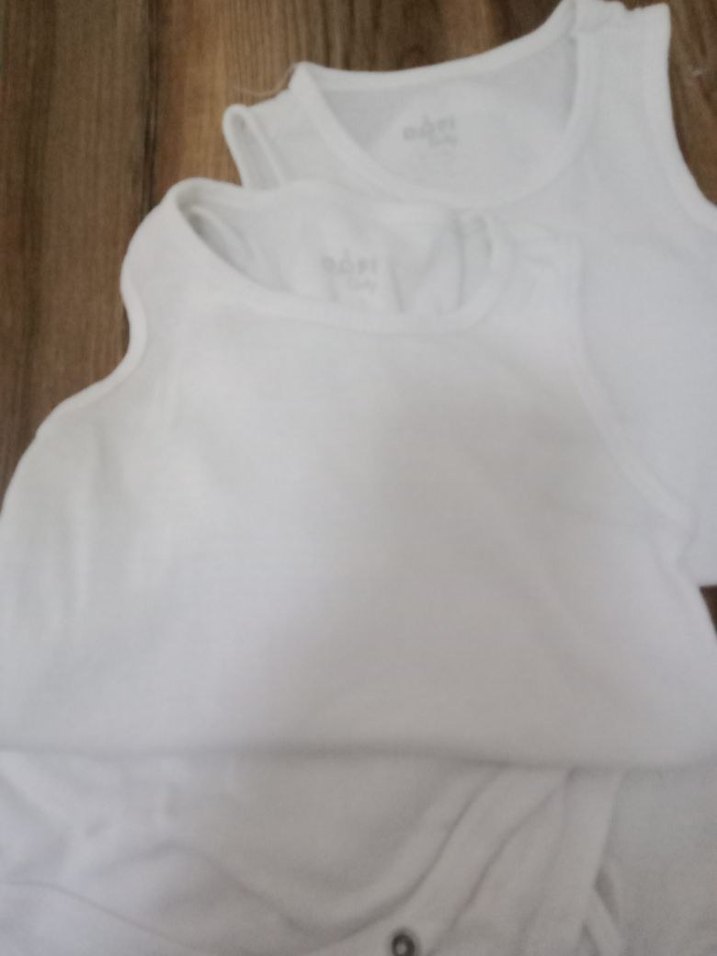 Bebek için beyaz penye atlet - Görsel 3